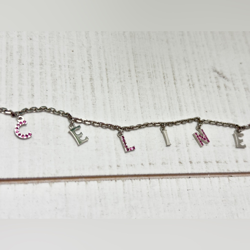Celine Charm Bracelet- Silver & Pink - Picture 3 of 5